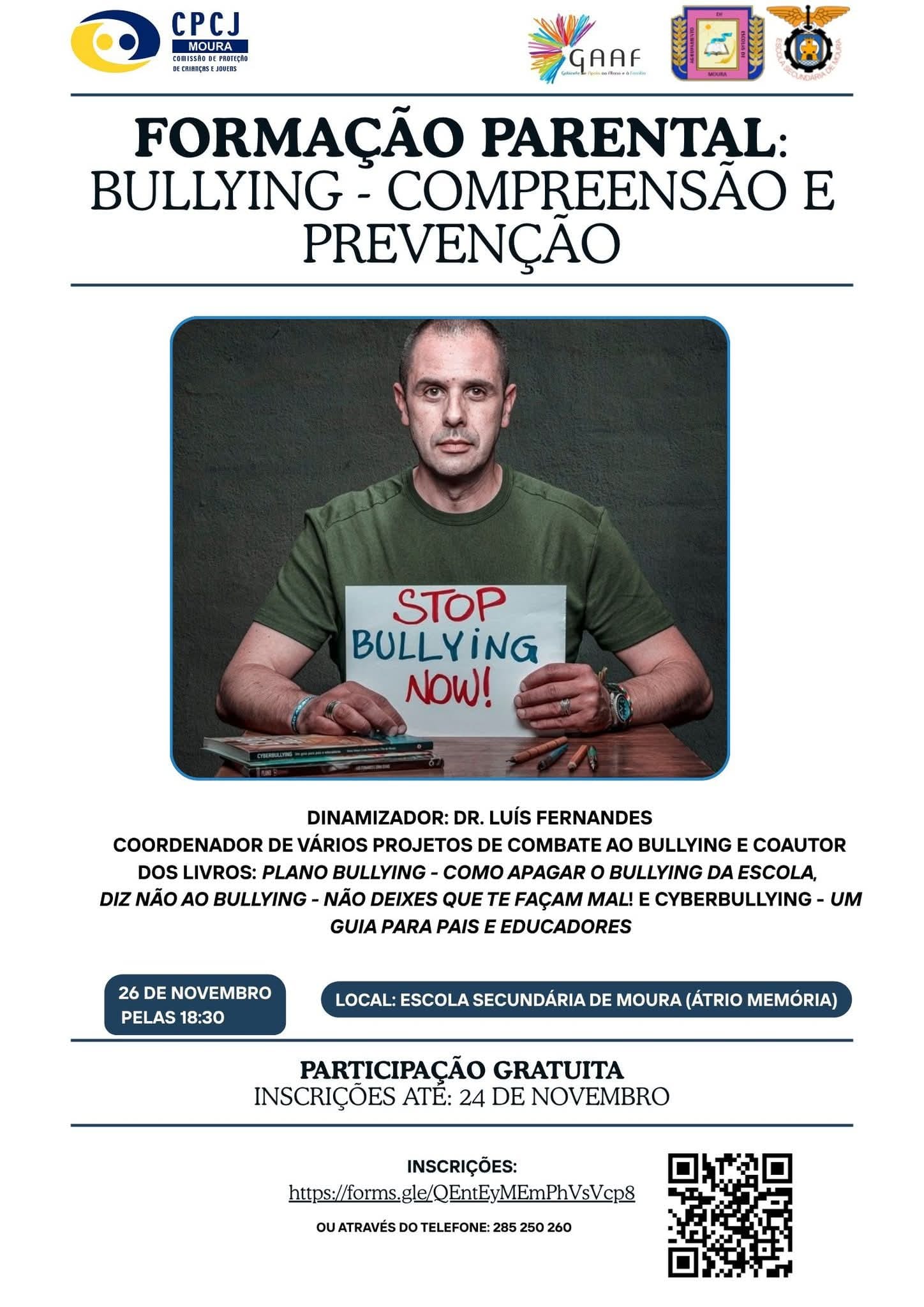 Acção de Sensibilização Bullying, Cyberbullying e Violência em Idade Escolar